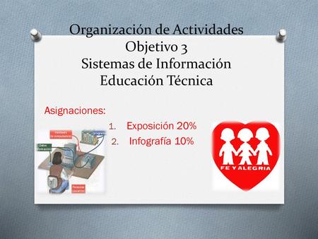 Asignaciones: Exposición 20% Infografía 10%
