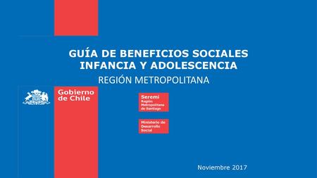 GUÍA DE BENEFICIOS SOCIALES INFANCIA Y ADOLESCENCIA