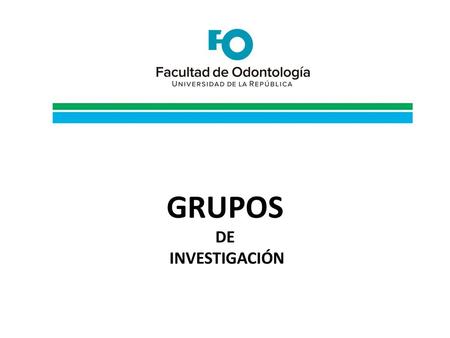 GRUPOS DE INVESTIGACIÓN