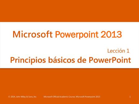 Principios básicos de PowerPoint