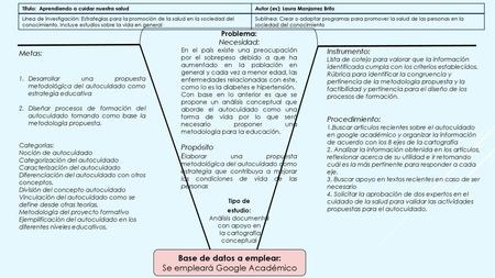 Base de datos a emplear: