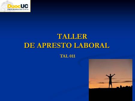 TALLER DE APRESTO LABORAL