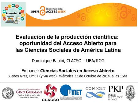 Evaluación de la producción científica: