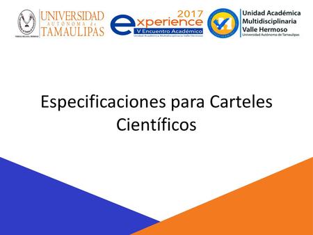 Especificaciones para Carteles Científicos