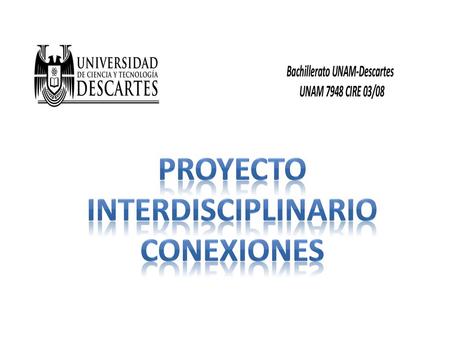 PROYECTO INTERDISCIPLINARIO CONEXIONES