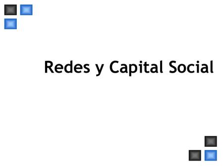 Redes y Capital Social.