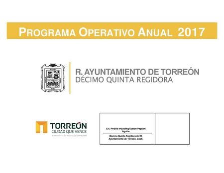 PROGRAMA OPERATIVO ANUAL 2017