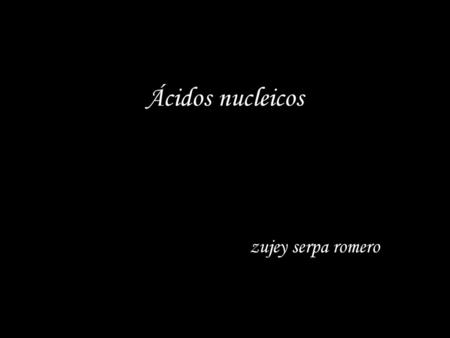 Ácidos nucleicos zujey serpa romero