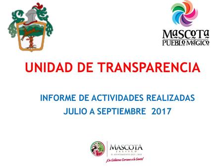INFORME DE ACTIVIDADES REALIZADAS JULIO A SEPTIEMBRE 2017