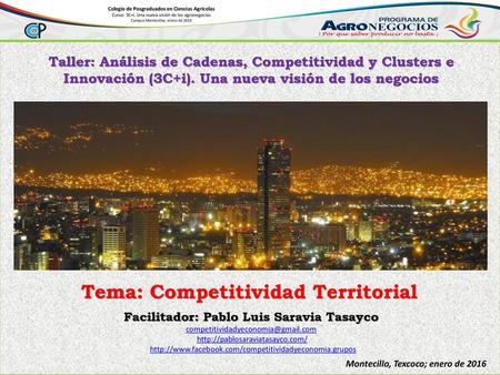 Tema: Competitividad Territorial
