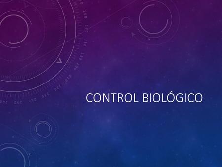 Control Biológico.
