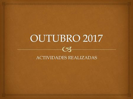 ACTIVIDADES REALIZADAS