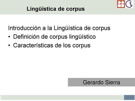 Introducción a la Lingüística de corpus