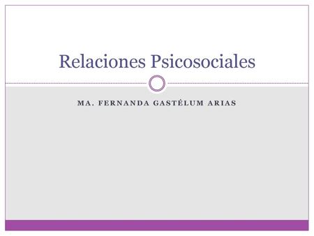 Relaciones Psicosociales