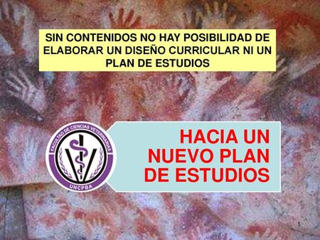 HACIA UN NUEVO PLAN DE ESTUDIOS