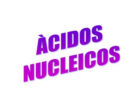ÀCIDOS NUCLEICOS.