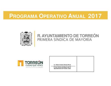 PROGRAMA OPERATIVO ANUAL 2017