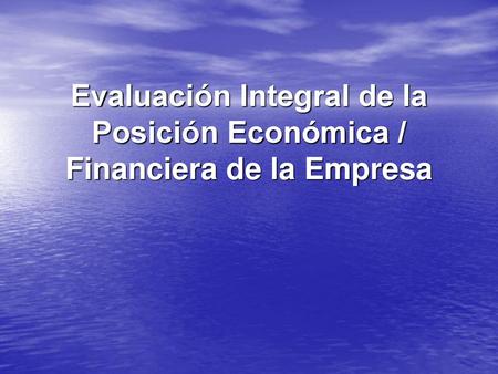Factores a Tener en Consideración.