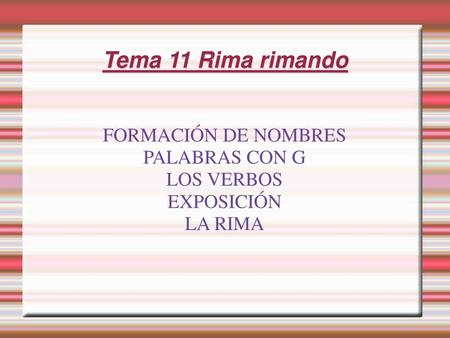 Tema 11 Rima rimando.