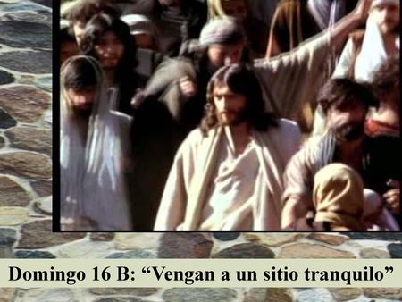 Domingo 16 B: “Vengan a un sitio tranquilo”