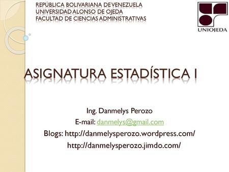Asignatura estadística i