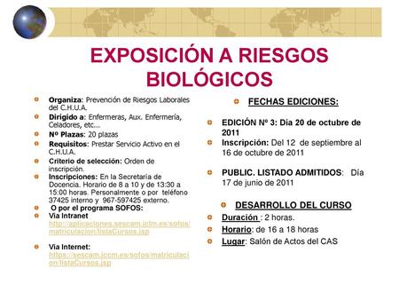 EXPOSICIÓN A RIESGOS BIOLÓGICOS