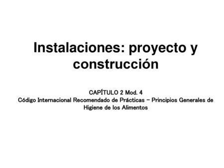 Instalaciones: proyecto y construcción CAPÍTULO 2 Mod