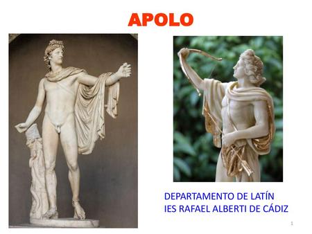 APOLO DEPARTAMENTO DE LATÍN IES RAFAEL ALBERTI DE CÁDIZ.