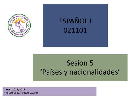 Sesión 5 ‘Países y nacionalidades’