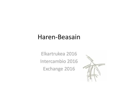 Elkartrukea 2016 Intercambio 2016 Exchange 2016