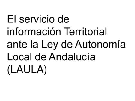 Organización Territorial