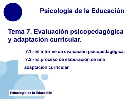 Psicología de la Educación