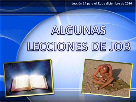ALGUNAS LECCIONES DE JOB