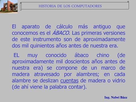 HISTORIA DE LOS COMPUTADORES