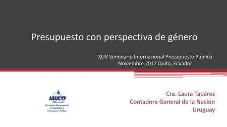 Presupuesto con perspectiva de género