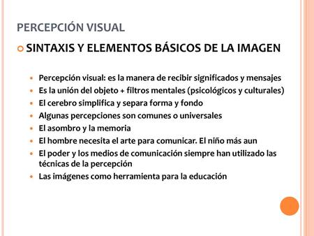 SINTAXIS Y ELEMENTOS BÁSICOS DE LA IMAGEN