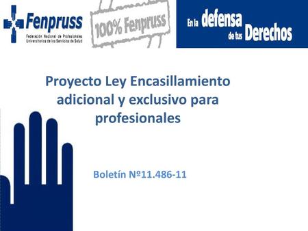Proyecto Ley Encasillamiento adicional y exclusivo para profesionales