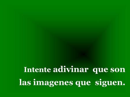 Intente adivinar que son las imagenes que siguen.