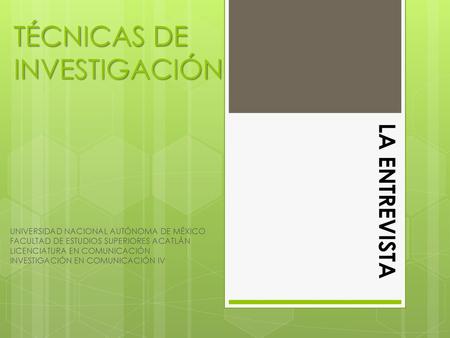 TÉCNICAS DE INVESTIGACIÓN