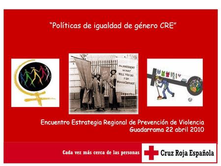 “Políticas de igualdad de género CRE”