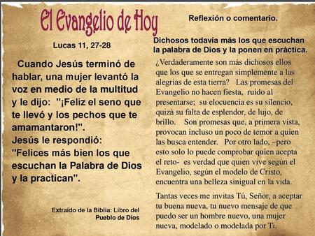 Reflexión o comentario.