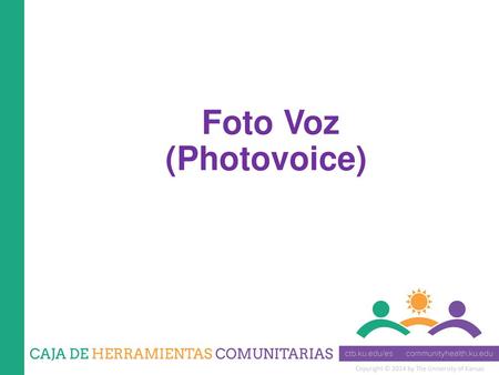 Foto Voz (Photovoice).