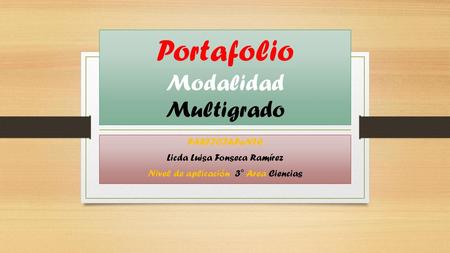 Portafolio Modalidad Multigrado