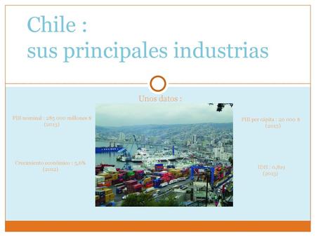 sus principales industrias