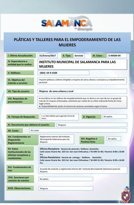 PLÁTICAS Y TALLERES PARA EL EMPODERAMIENTO DE LAS MUJERES