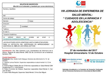 VIII JORNADA DE ENFERMERIA DE SALUD MENTAL: