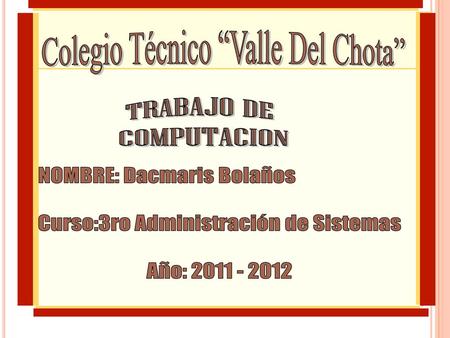 Colegio Técnico “Valle Del Chota”