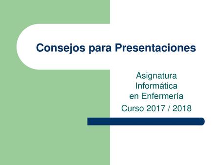 Consejos para Presentaciones