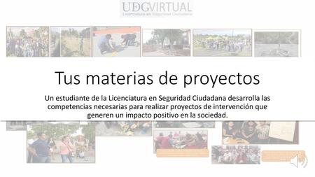 Tus materias de proyectos
