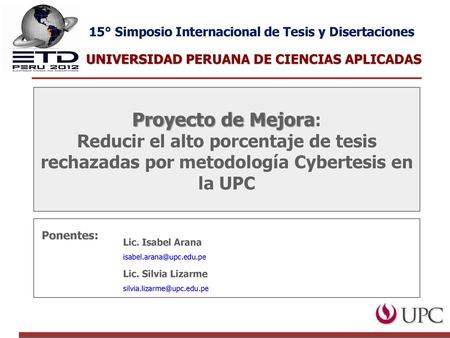 15° Simposio Internacional de Tesis y Disertaciones